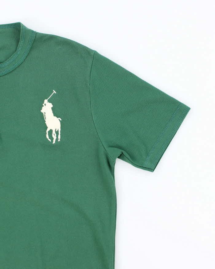 Vintage 2000's Ralph Lauren Quarter Button Embroidered T-Shirt - M