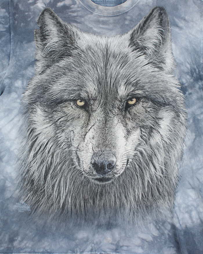 Vintage 2000's The Mountain Wolf Head Tie-Dye T-Shirt - M