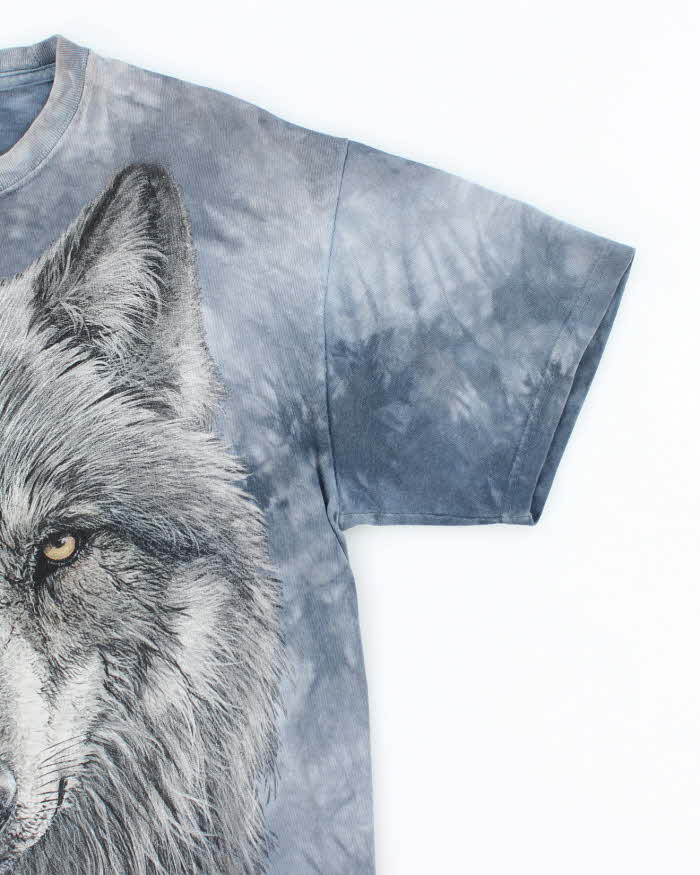 Vintage 2000's The Mountain Wolf Head Tie-Dye T-Shirt - M