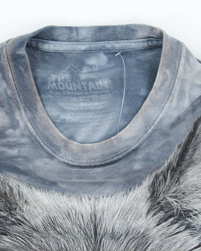 Vintage 2000's The Mountain Wolf Head Tie-Dye T-Shirt - M