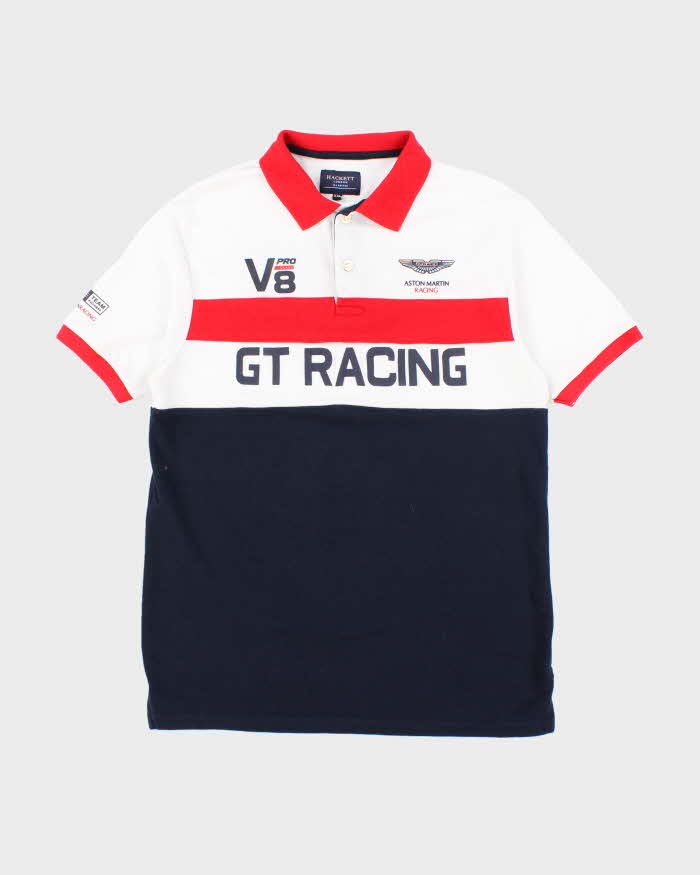 Vintage 2000's Hackett Aston Martin Embroidered Polo Shirt - XXL