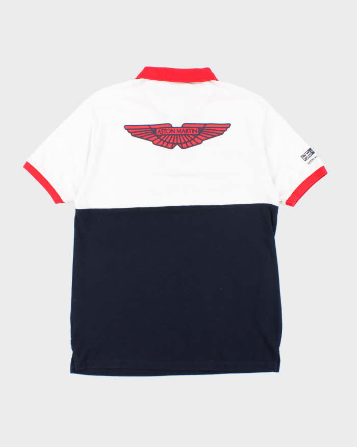Vintage 2000's Hackett Aston Martin Embroidered Polo Shirt - XXL