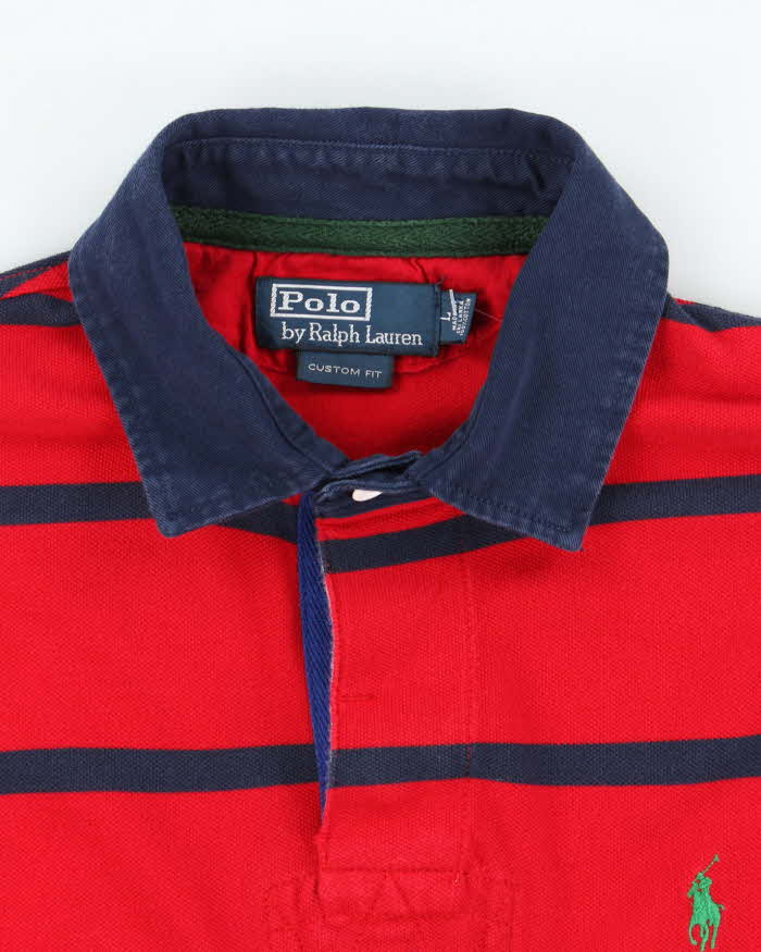 Vintage 2000's Ralph Lauren Striped Polo Shirt - L