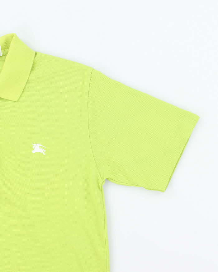 Vintage 90's Burberry Small Embroidered Logo Polo Shirt - S