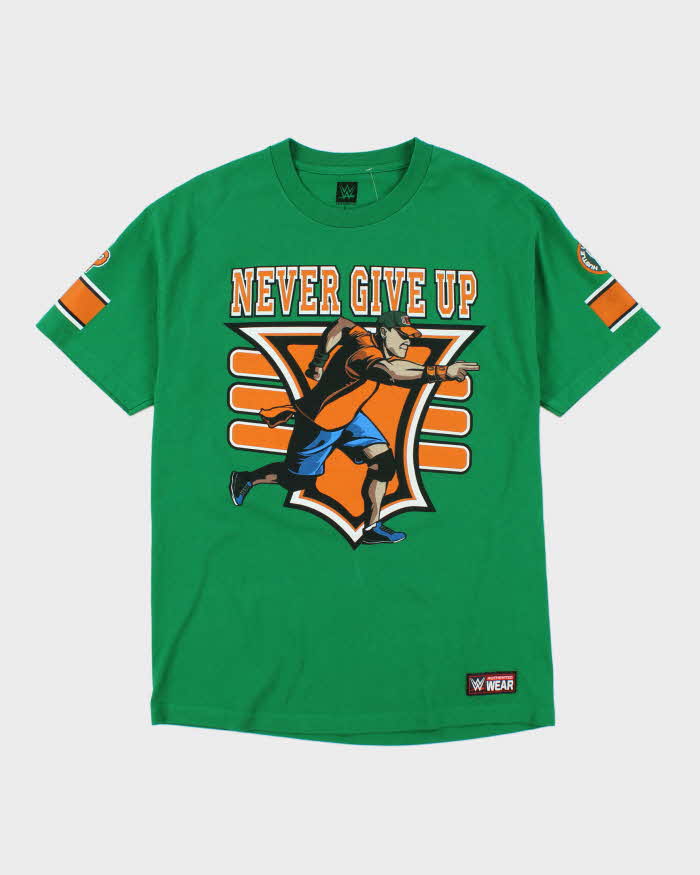 WWE John Cena Never Give Up Oversized Wrestling Graphic T-Shirt - L