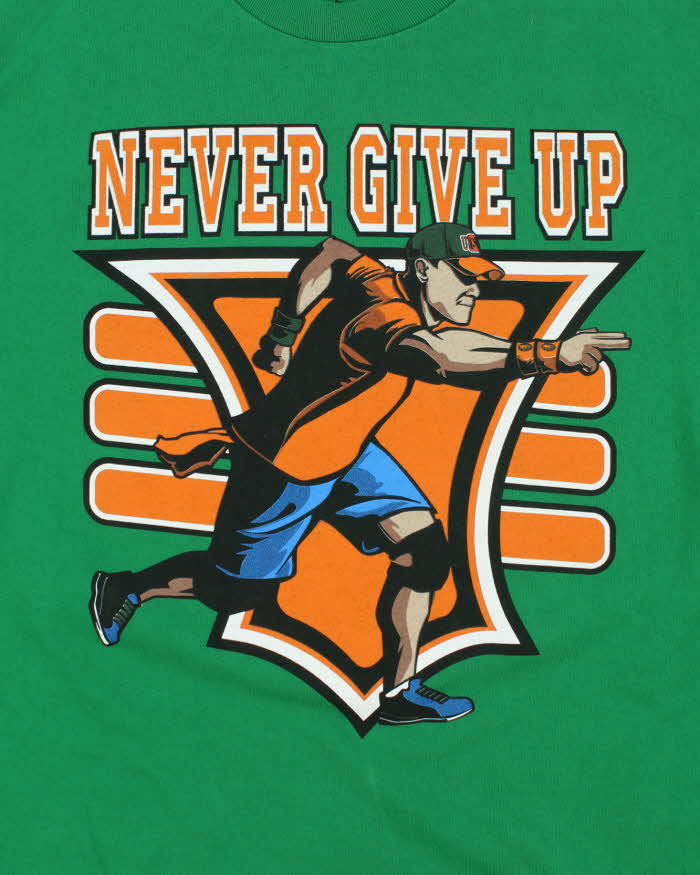 WWE John Cena Never Give Up Oversized Wrestling Graphic T-Shirt - L