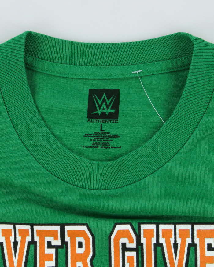 WWE John Cena Never Give Up Oversized Wrestling Graphic T-Shirt - L