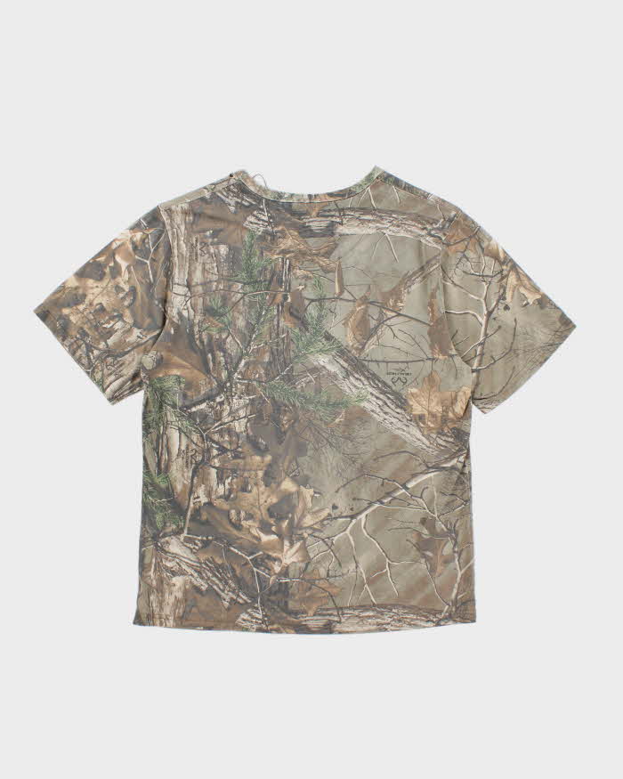 Vintage Y2K Real Tree Camouflage Pocket T-Shirt - M