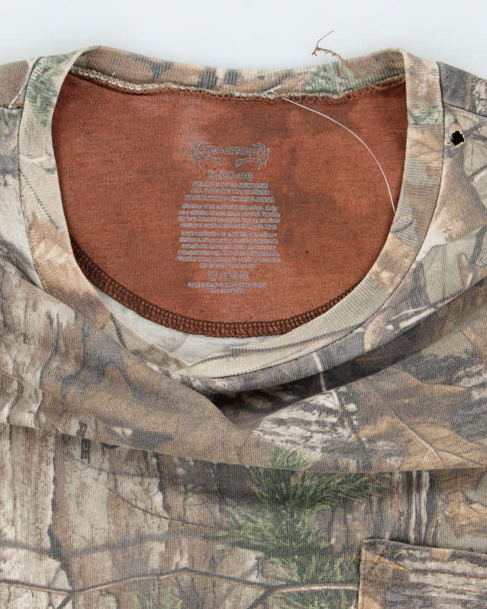 Vintage Y2K Real Tree Camouflage Pocket T-Shirt - M