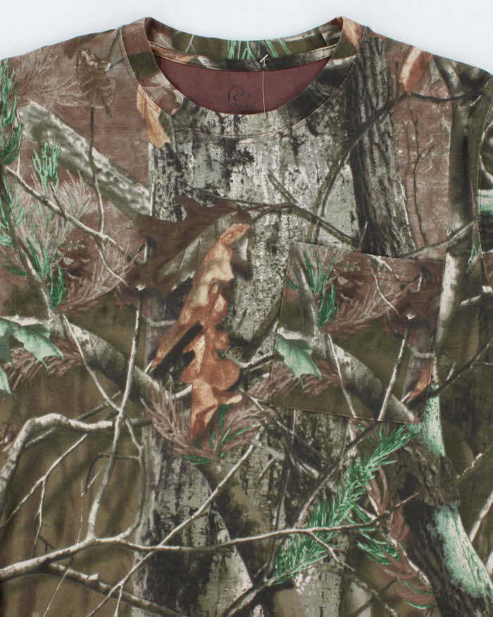 Vintage 2000's Camouflage Pocket T-Shirt - M