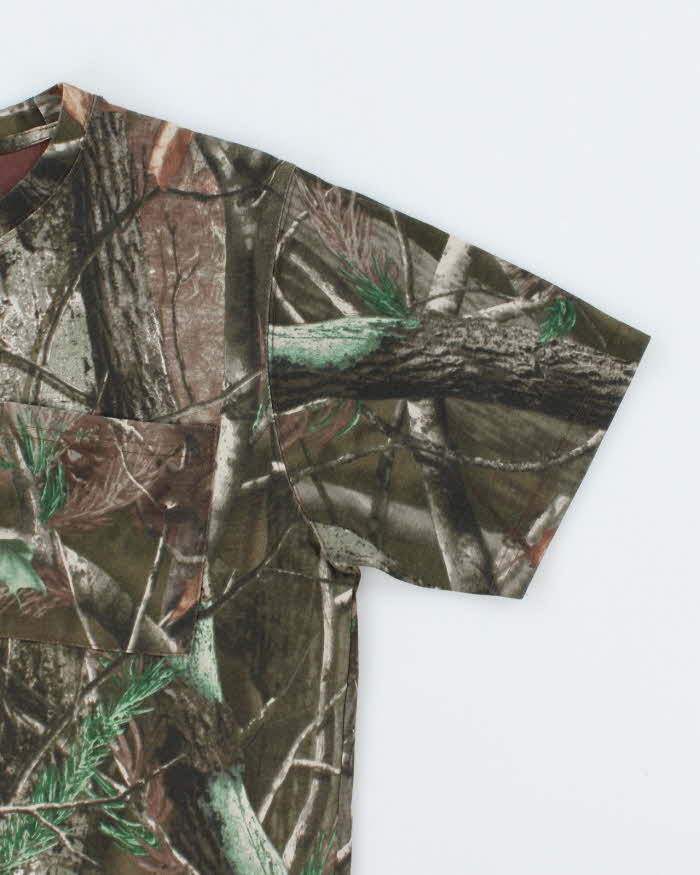Vintage 2000's Camouflage Pocket T-Shirt - M