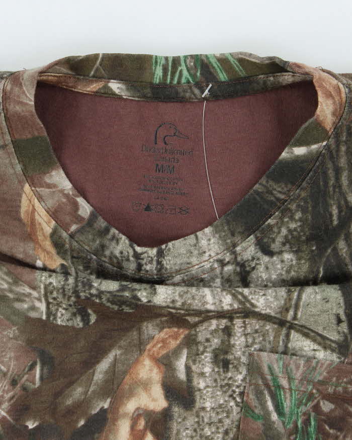 Vintage 2000's Camouflage Pocket T-Shirt - M