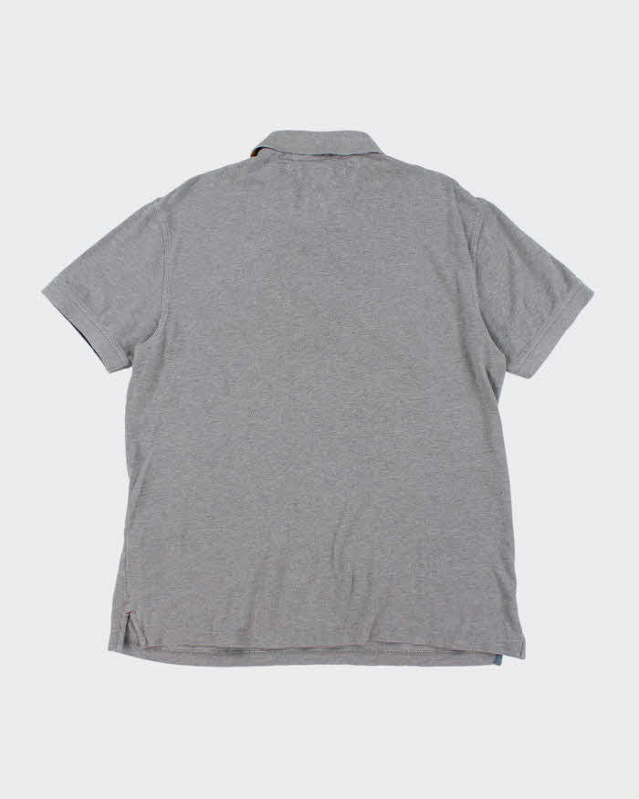 Vintage Y2K Tommy Hilfiger Front Patched Graphic Polo Shirt - L