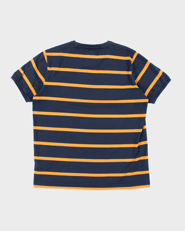 Vintage 90's Paul & Shark Embroidered Striped Pocket T-Shirt - XL