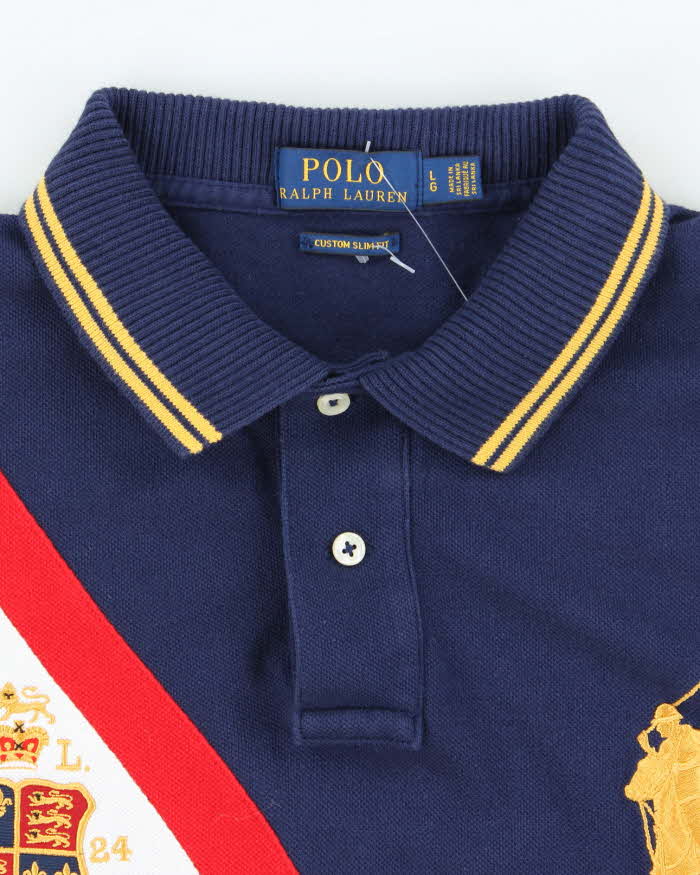 Vintage Y2K Ralph Lauren Big Horse Embroidered Polo Shirt - L