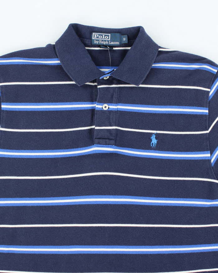Vintage Ralph Lauren Small Horse Striped Polo Shirt - S