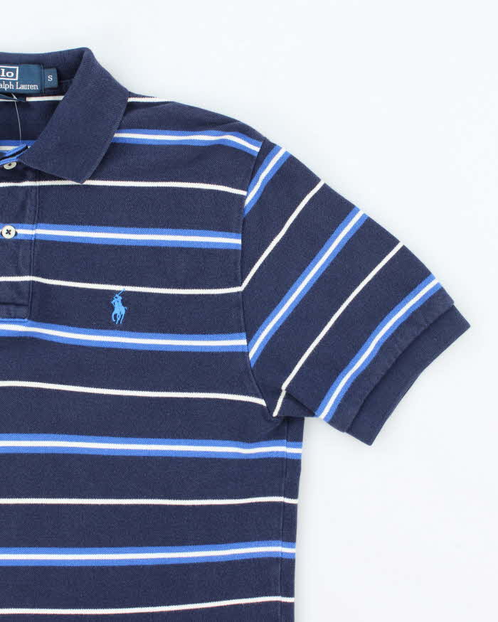 Vintage Ralph Lauren Small Horse Striped Polo Shirt - S