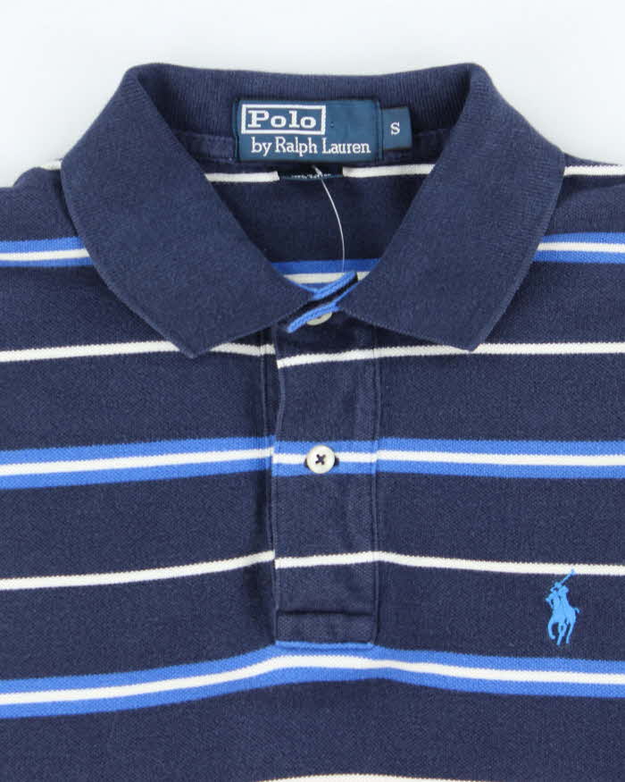 Vintage Ralph Lauren Small Horse Striped Polo Shirt - S