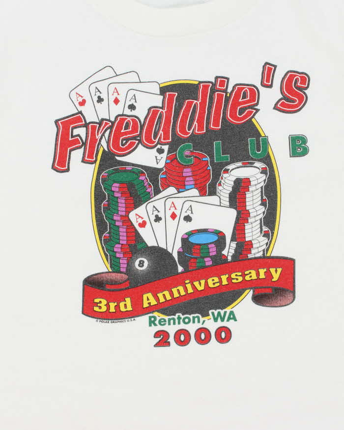 Vintage 2000's Freddie's Club Casino Graphic T-Shirt - S