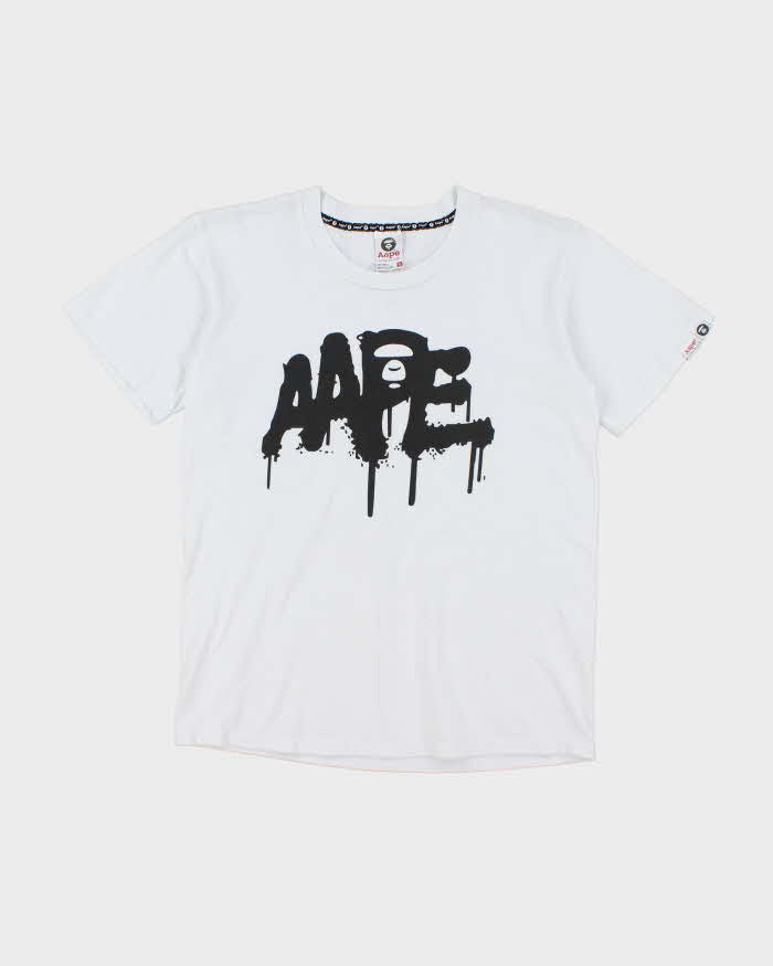 Vintage Aape by Bathing Ape Spell Out Graphic T-Shirt - XL