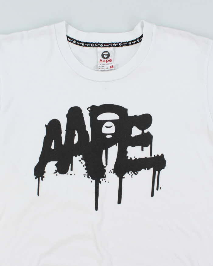 Vintage Aape by Bathing Ape Spell Out Graphic T-Shirt - XL