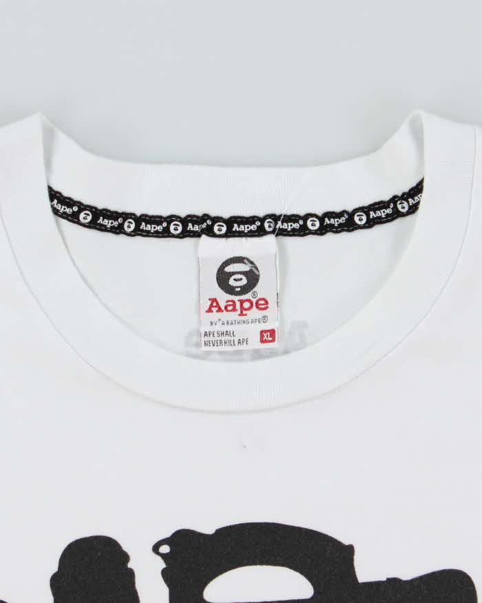 Vintage Aape by Bathing Ape Spell Out Graphic T-Shirt - XL