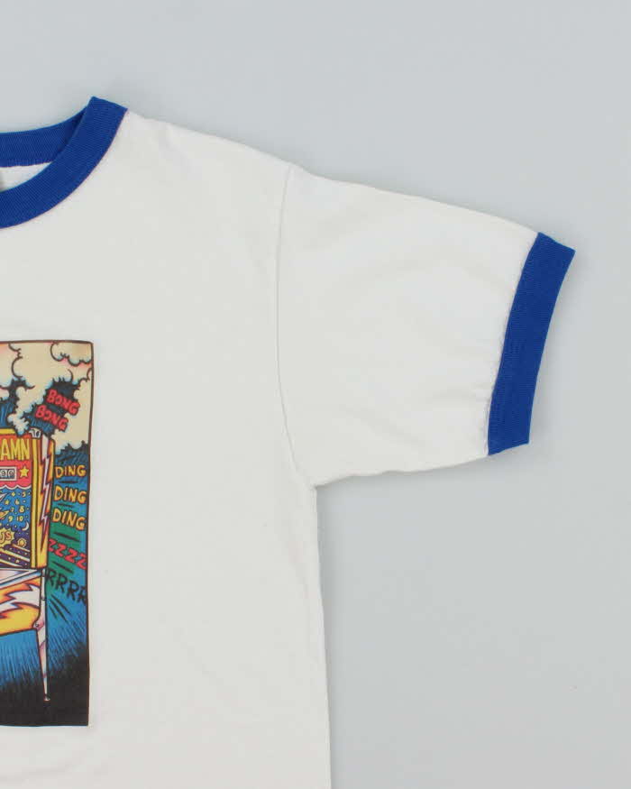 Vintage 2000's Pinball Graphic Ringer T-Shirt - S