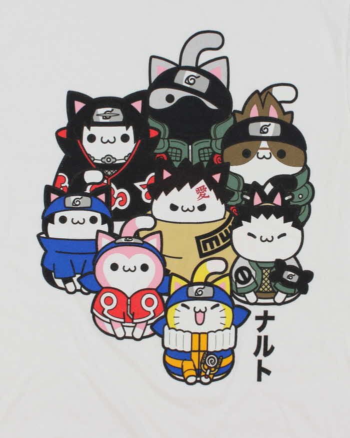 Vintage Naurto Cat Characters Graphic T-Shirt - S