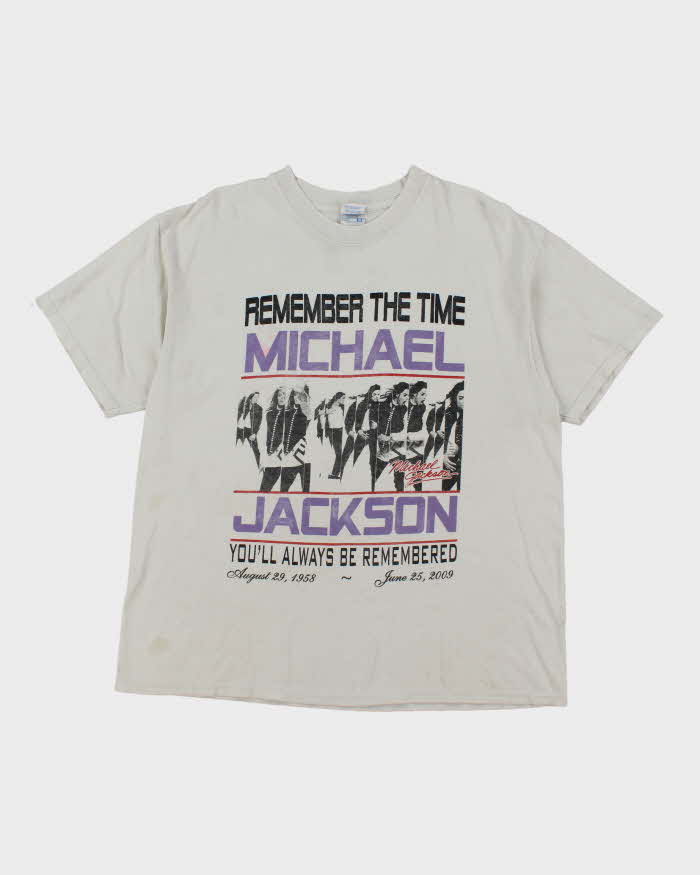 Vintage Y2K Michael Jackson Memorial Graphic T-Shirt - XL