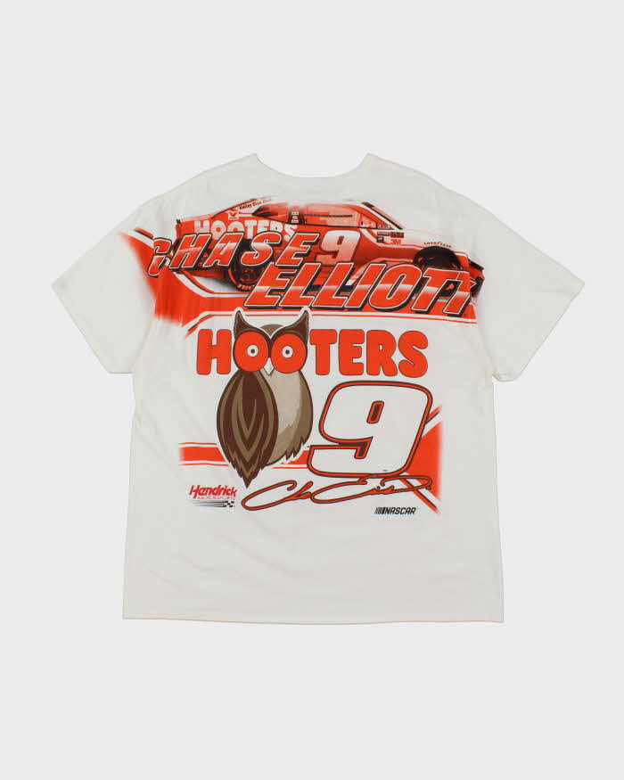 Vintage Y2K Hendrick Motorsports Nascar Hooters All Over Print T-Shirt - XXL