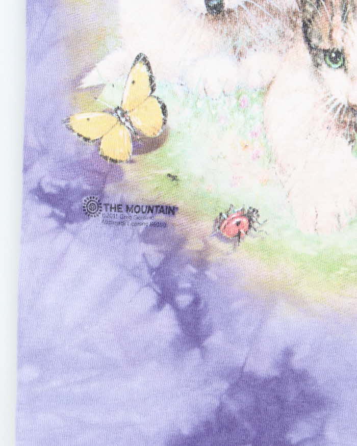 Vintage 2000's The Mountain Feline Graphic Tie-Dye T-Shirt - S