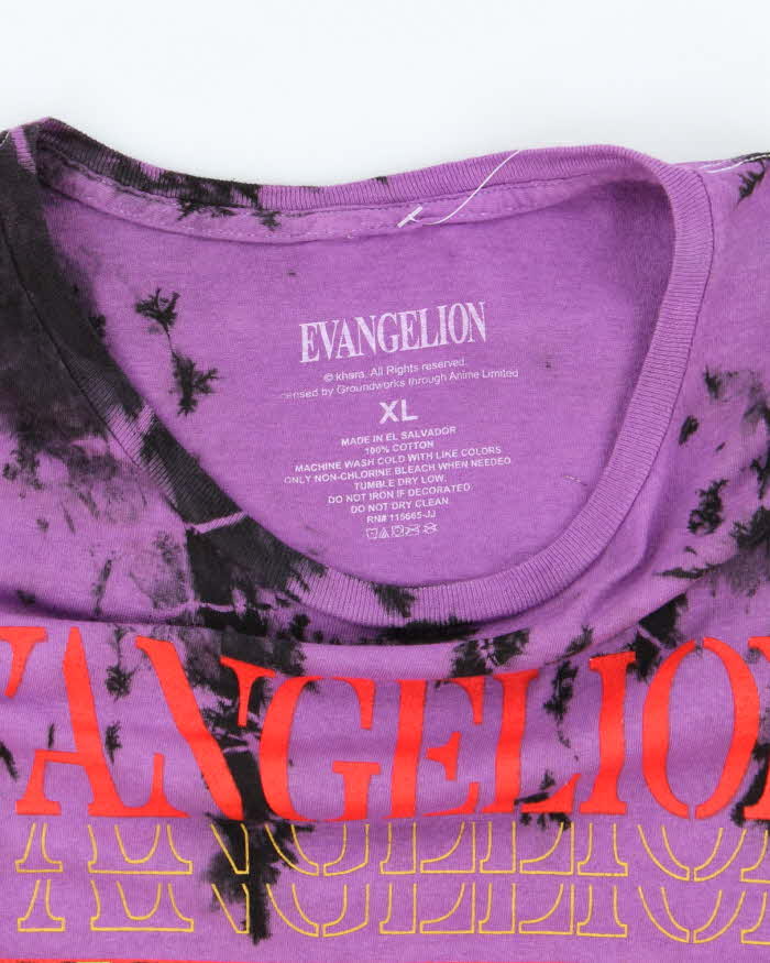 Evangelion Graphic Tie-Dye Oversized T-Shirt - XL