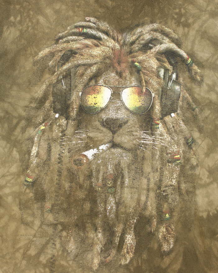 Vintage The Mountain Rasta Lion Graphic T-Shirt - XL