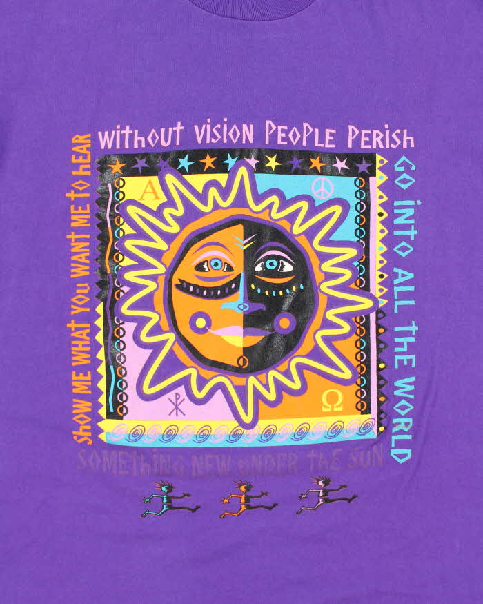 Vintage 90's Single Stitch Sun Graphic T-Shirt - L