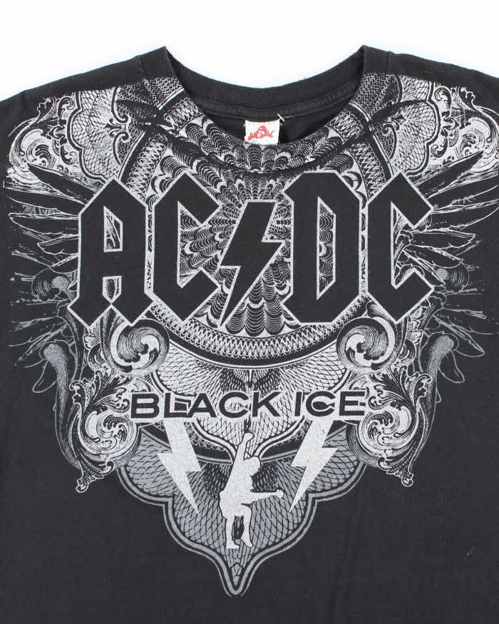 Vintage 2000's AC/DC Black Ice Graphic Band T-Shirt - XL