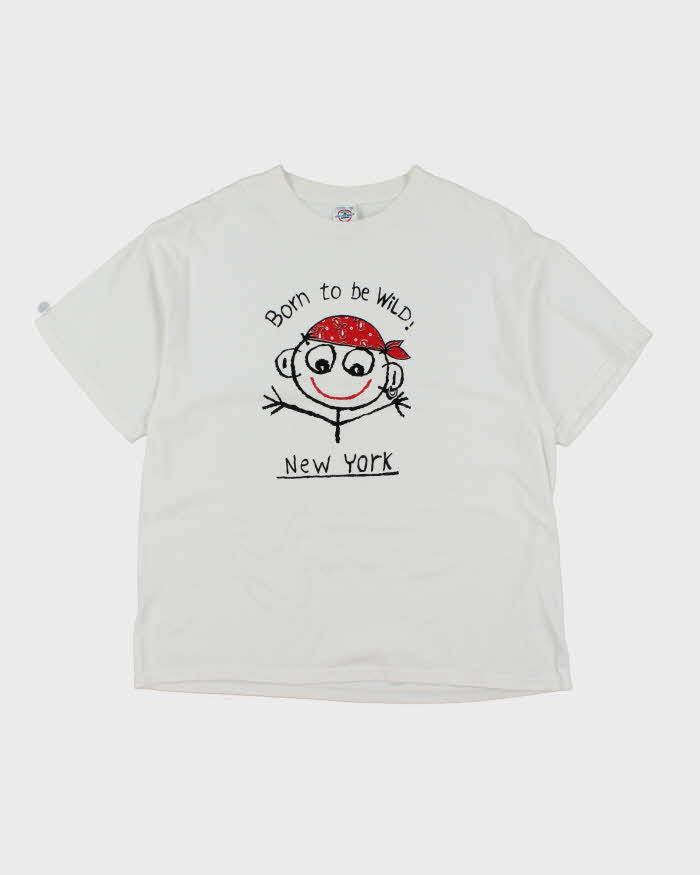 Vintage 90's Born to be Wild! New York Graphic T-Shirt - XL