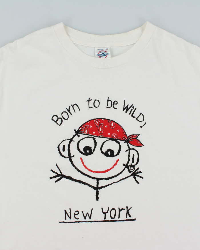 Vintage 90's Born to be Wild! New York Graphic T-Shirt - XL