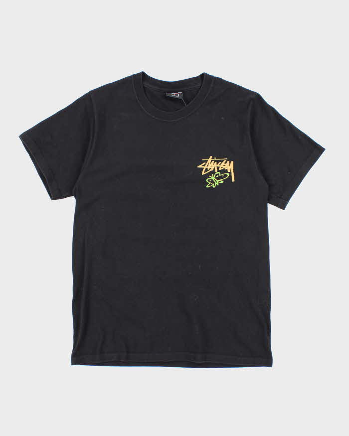 Vintage Stussy Spell Out Butterfly Graphic T-Shirt - S – Rokit