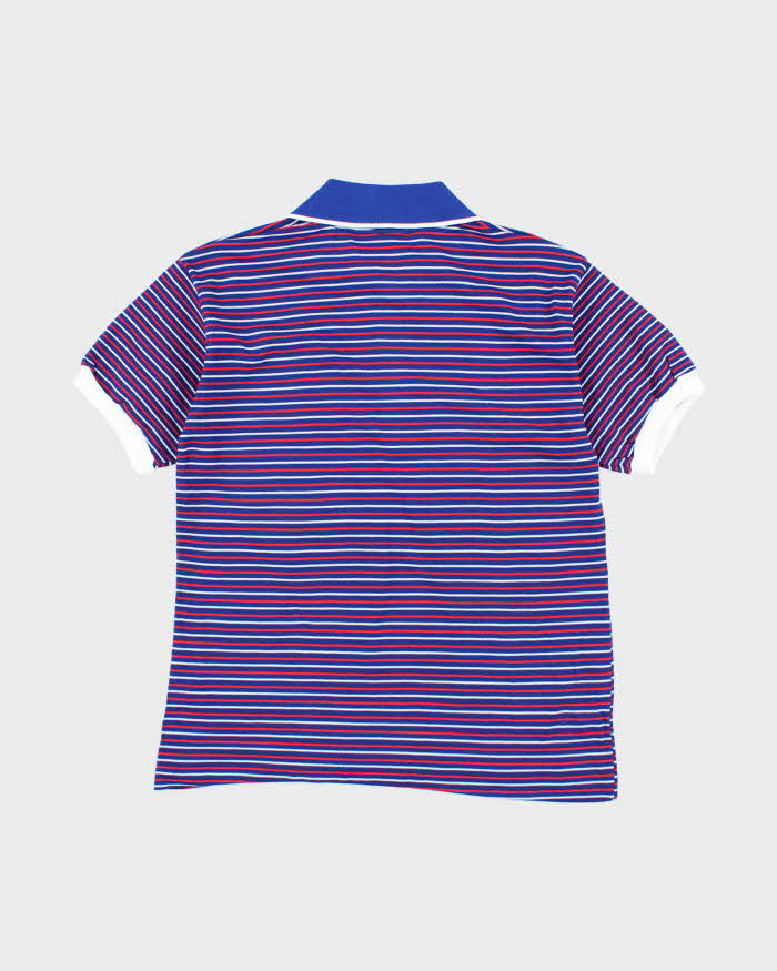 Vintage 80's KP Striped Quarter Zip Polo Shirt - L