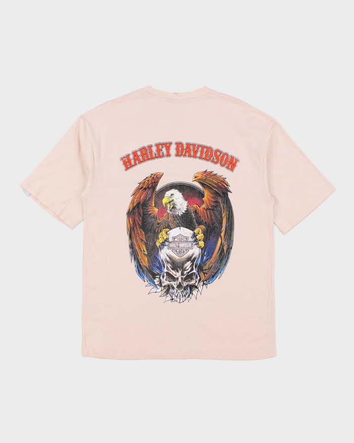 Vintage 2000's Harley Davidson Shield Spell Out Logo T-Shirt - L