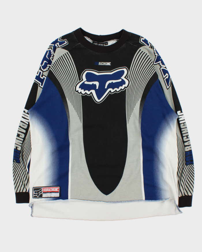 Vintage 90s Fox Racing Motocross Moto-X Long Sleeve Jersey XL - Main Image