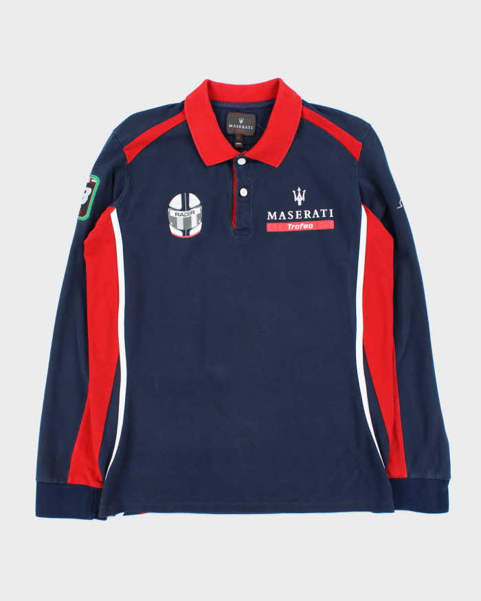 Vintage Maserati Long Sleeve Polo Shirt - XXL