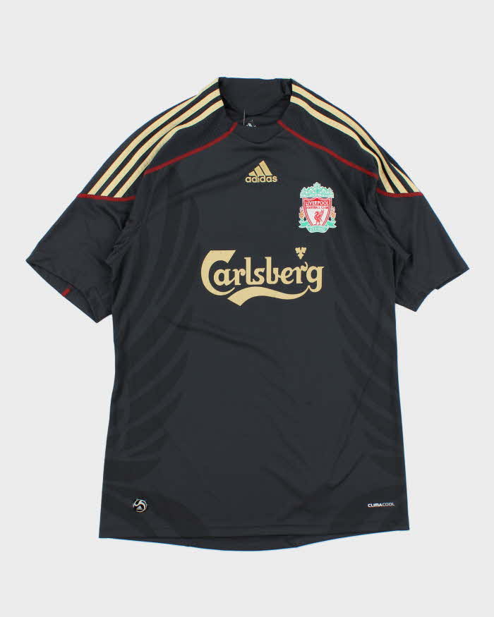 Vintage 2009-10 Adidas Liverpool Away Short Sleeve Football Shirt - M
