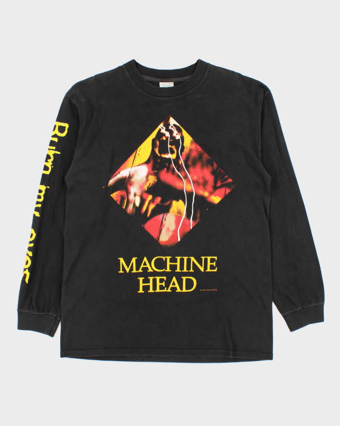 Vintage 1995 Blue Grape Machine Head Burn My Eyes Long Sleeve Band
