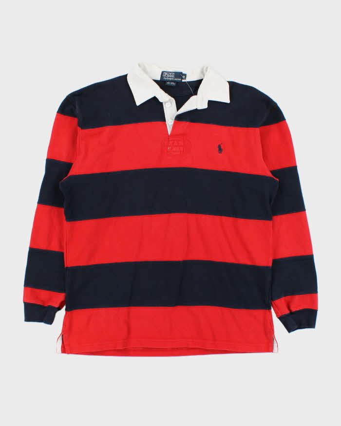 Vintage 1990s Polo Ralph Lauren Striped Long Sleeve Rugby Shirt