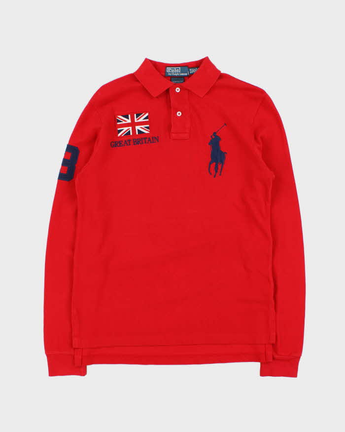 Vintage Y2K 00s Polo Ralph Lauren Big Pony GB Long Sleeve Polo
