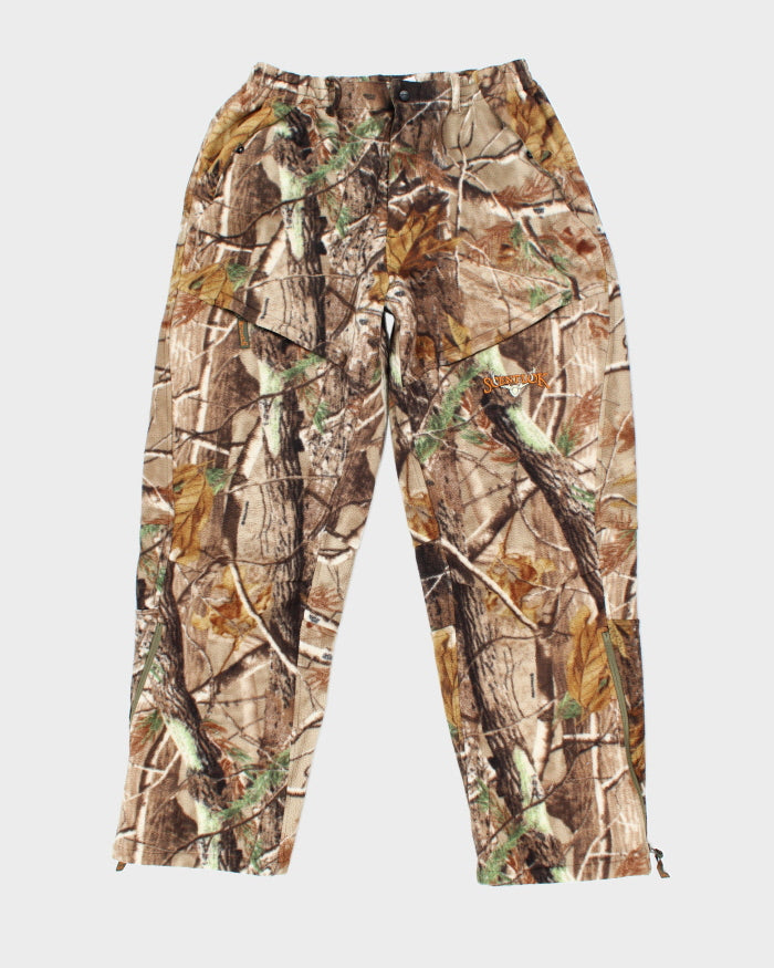 Vintage 2000's Real Tree Camo Fleece Heavyweight Adjustable Trousers - L