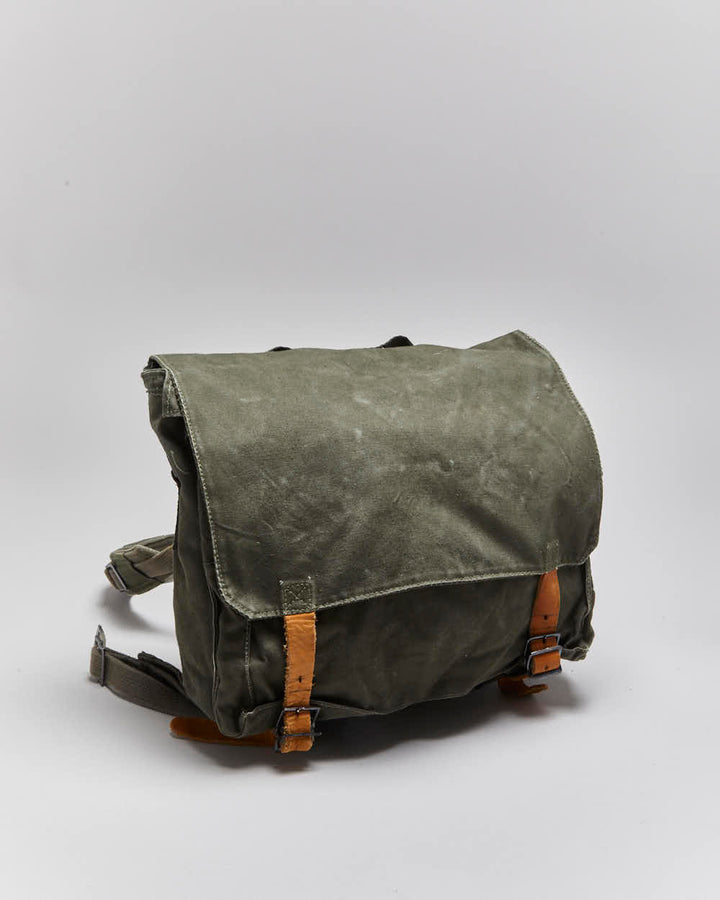 Vintage European Military Canvas Satchel