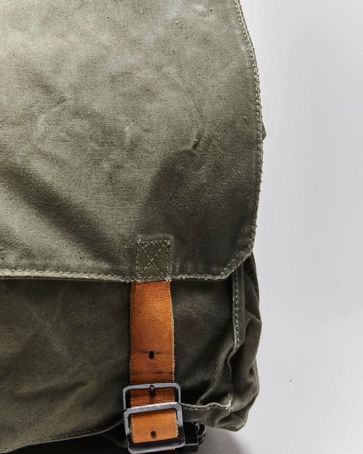 Vintage European Military Canvas Satchel