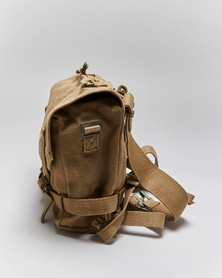 50s Vintage Danish Army Small Canvas Back Pack